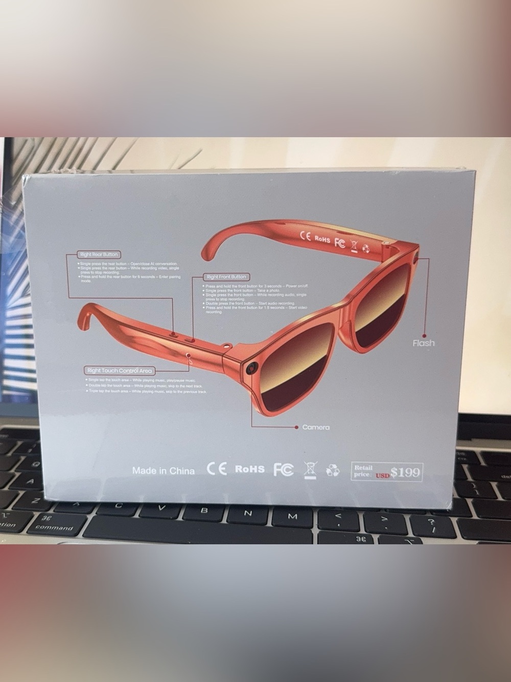 Smart Sunglasses with Camera - AI translation